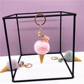 Cute Ice Cream Key Chain Plush Pendant for Bags