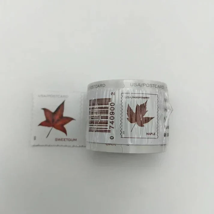 2025 Vibrant Leaves Postcard Stamp Rolls