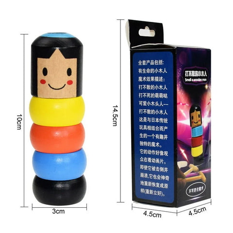 Immortal Daruma Unbreakable Wooden Man Magic Toy